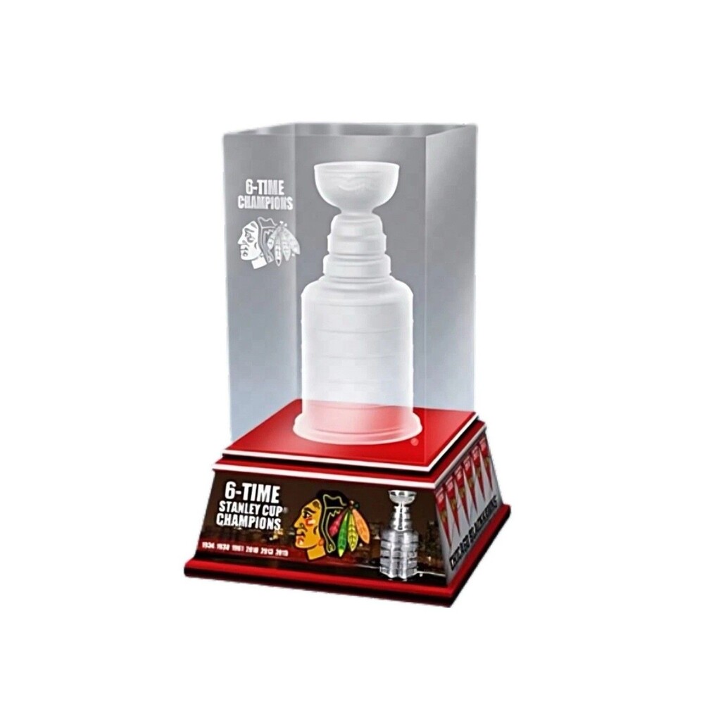 The Hamilton Collection Laser Etched Blackhawks Stanley Cup NHL 6-inches